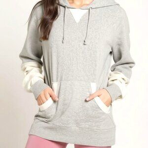 Free People Movement Hawking Hoodie Gray Oversized Pullover Sweatshirt Small